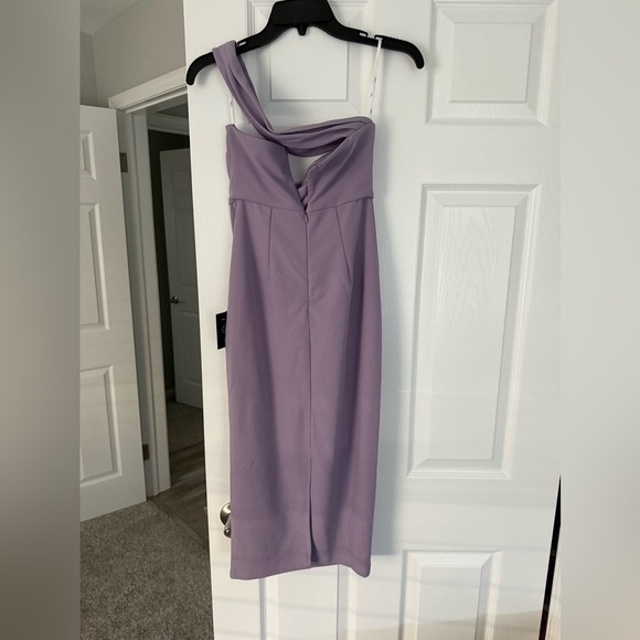 Lulu's Lavender One Shoulder Dress - Picture 4 of 4